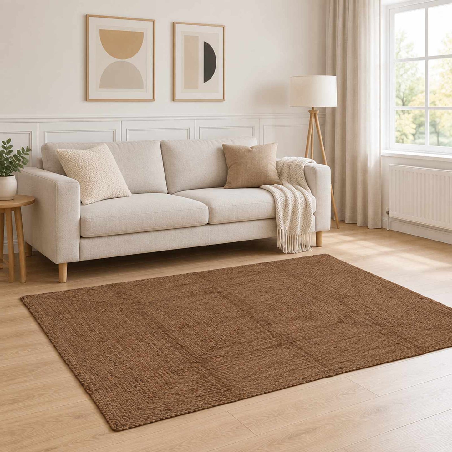 vidaXL Χαλί Περιοχής Γκρι 140 x 200 cm Γιούτα