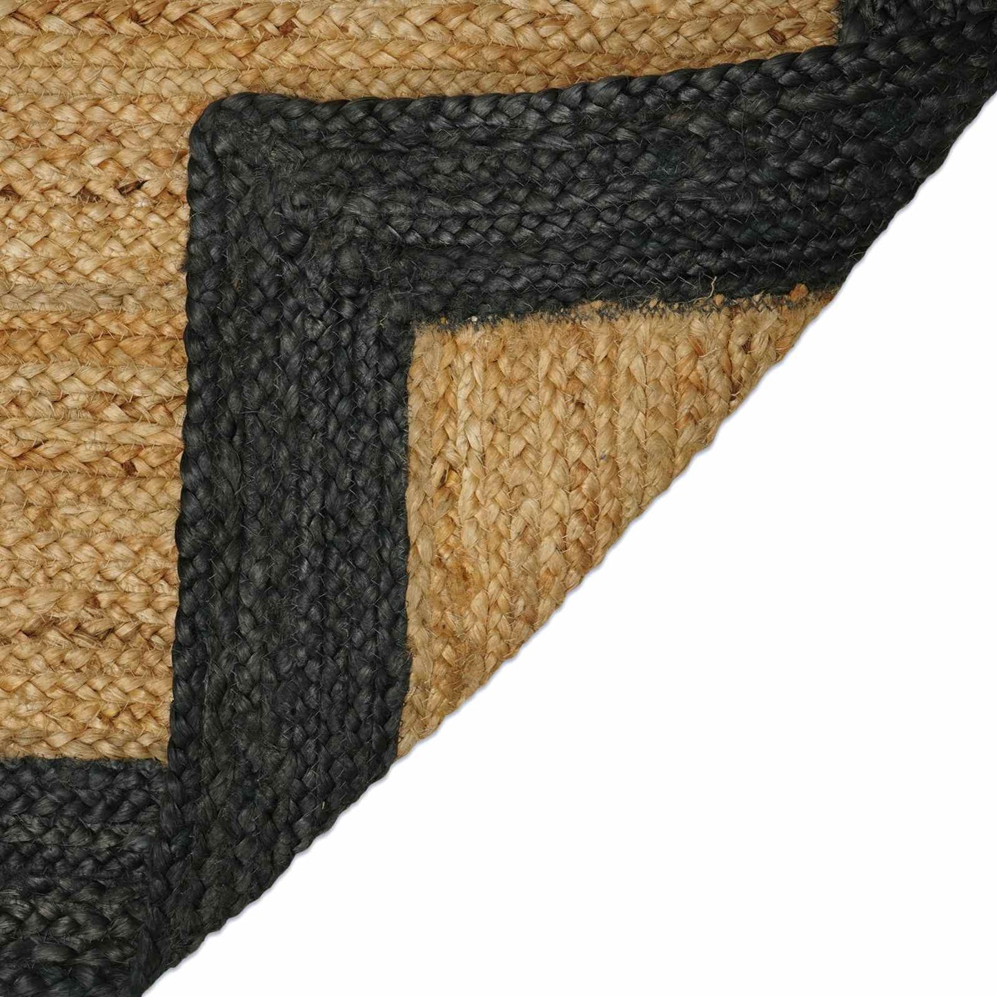 vidaXL Χαλί Περιοχής Σκούρο Γκρι και Φυσικό 80 x 150 cm Γιούτα