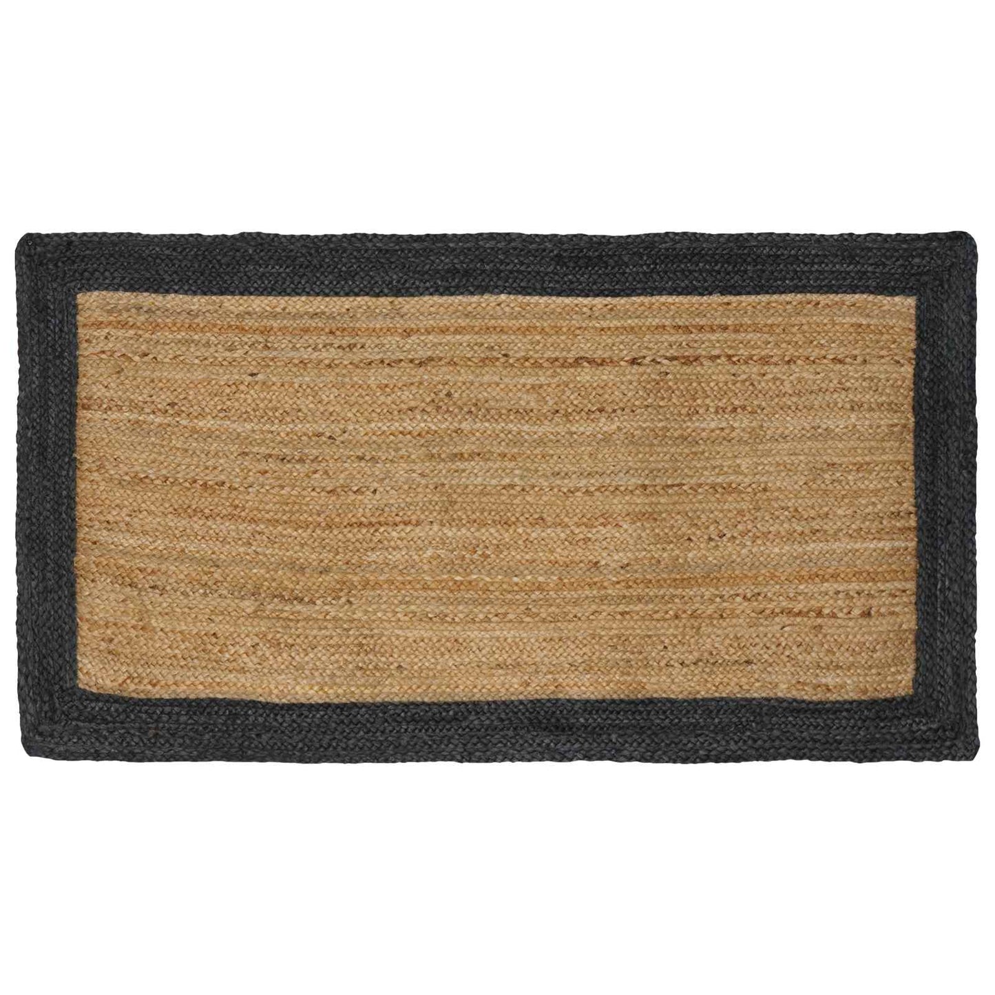 vidaXL Χαλί Περιοχής Σκούρο Γκρι και Φυσικό 80 x 150 cm Γιούτα