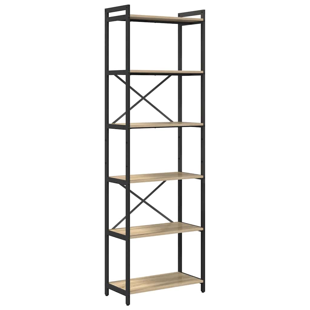 vidaXL Βιβλιοθήκη Sonoma Δρυς 60 x 30 x 188 εκ Επεξεργασμένο ξύλο