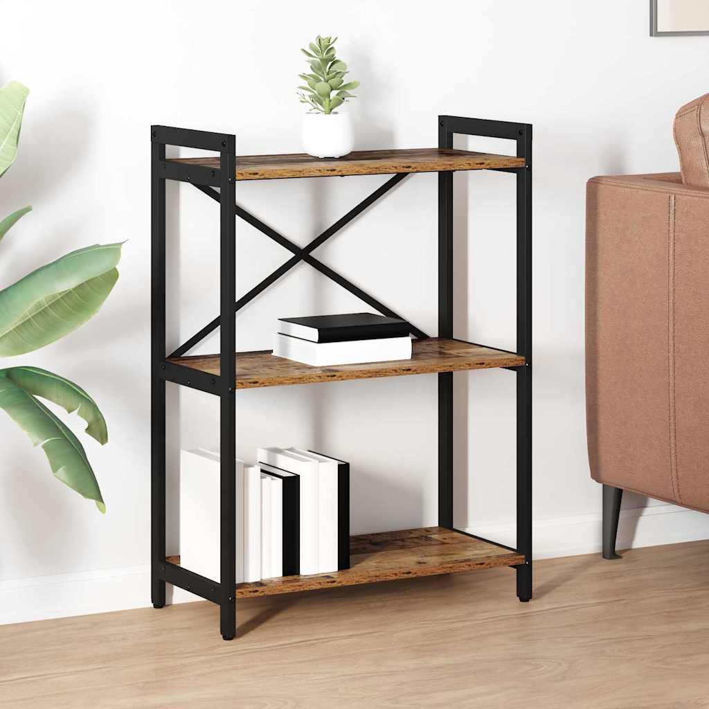 vidaXL Ράφι Βιβλίων Παλαιό ξύλο 60 x 30 x 85 cm Επεξεργασμένο ξύλο