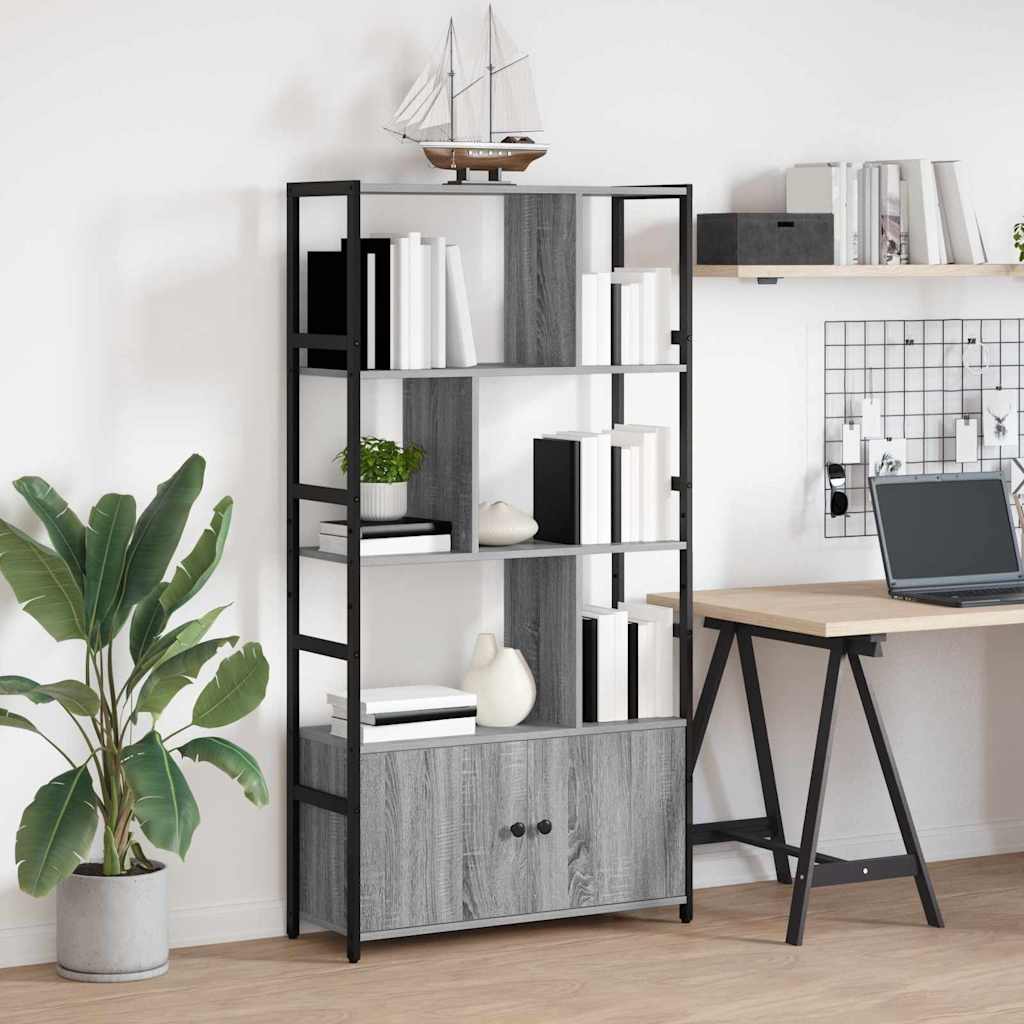 vidaXL Ράφι Βιβλίων Γκρι sonoma 80 x 30 x 155,5 εκ Επεξεργασμένο ξύλο
