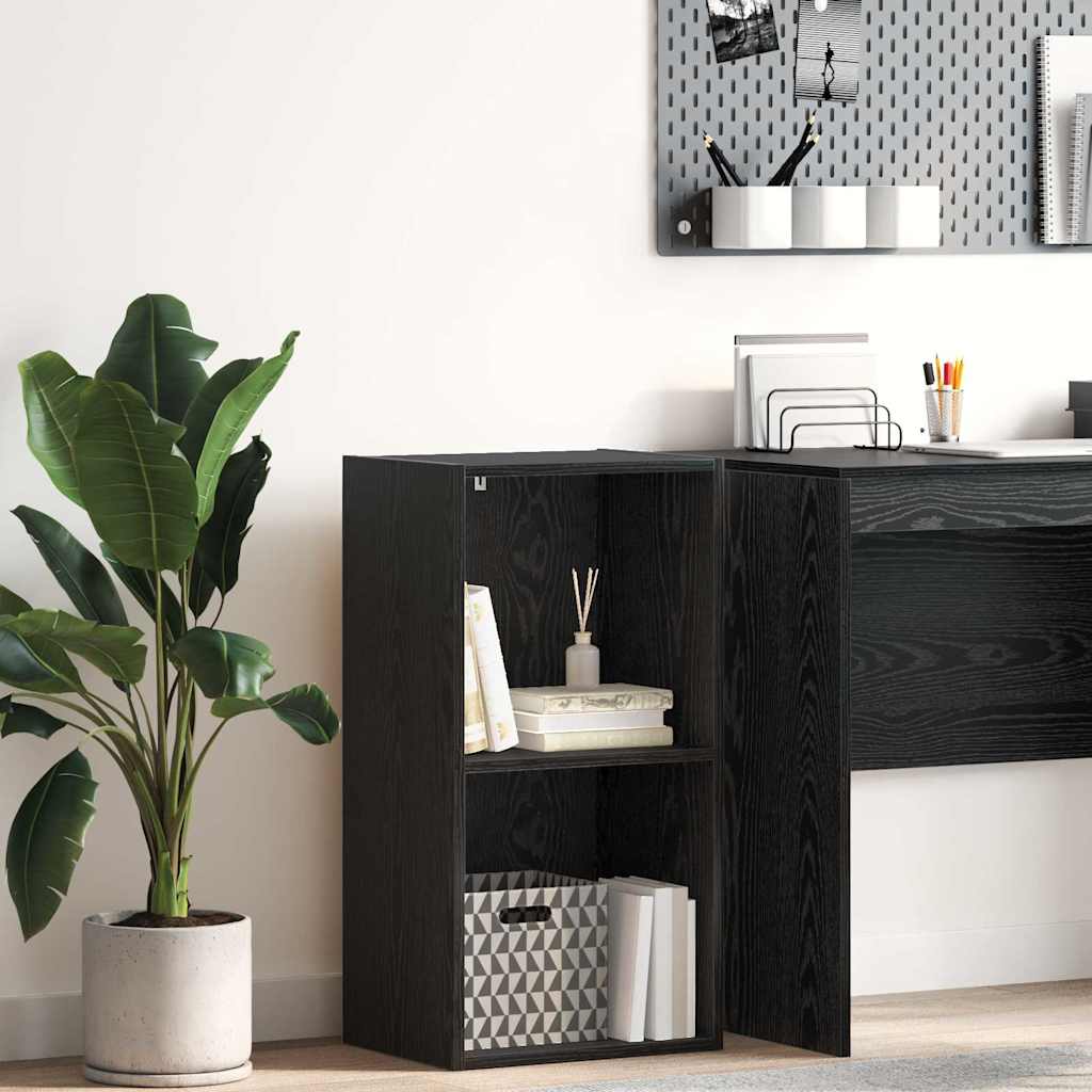 vidaXL Βιβλιοθήκη Μαύρη δρυς 40 x 30 x 77 εκ. Επεξεργασμένο ξύλο