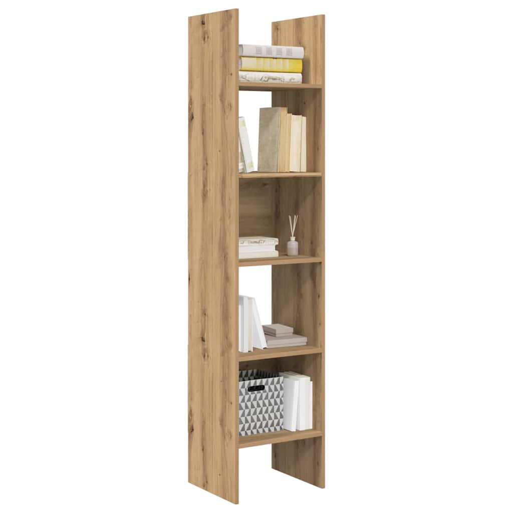 vidaXL Βιβλιοθήκη Artisan Oak 40 x 35 x 180 εκ. Επεξεργασμένο ξύλο