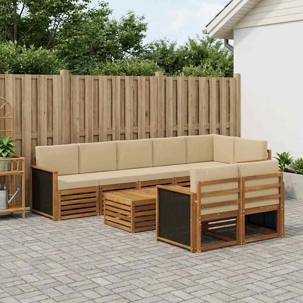 vidaXL Σετ Καναπέ Στερεό Ξύλο Ακακίας