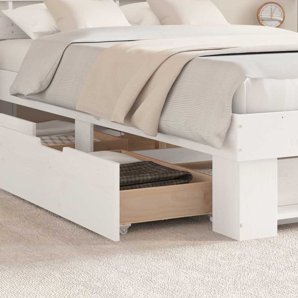 vidaXL Σκελετός Κρεβατιού Λευκό 120 x 190 cm Στερεά ξυλεία πεύκου