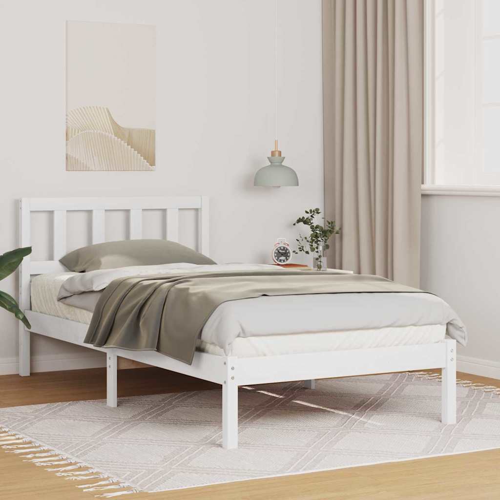 vidaXL Σκελετός Κρεβατιού Καφέ 100 x 200 cm Στερεά ξυλεία πεύκου