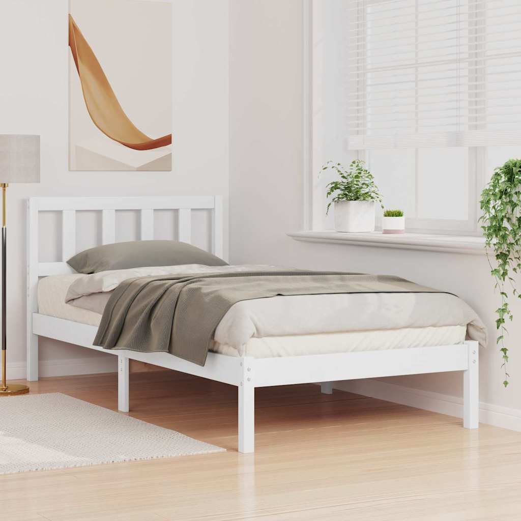 vidaXL Σκελετός Κρεβατιού Καφέ 100 x 200 cm Στερεά ξυλεία πεύκου