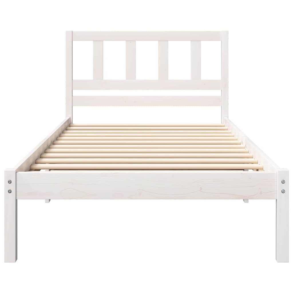 vidaXL Σκελετός Κρεβατιού Καφέ 100 x 200 cm Στερεά ξυλεία πεύκου