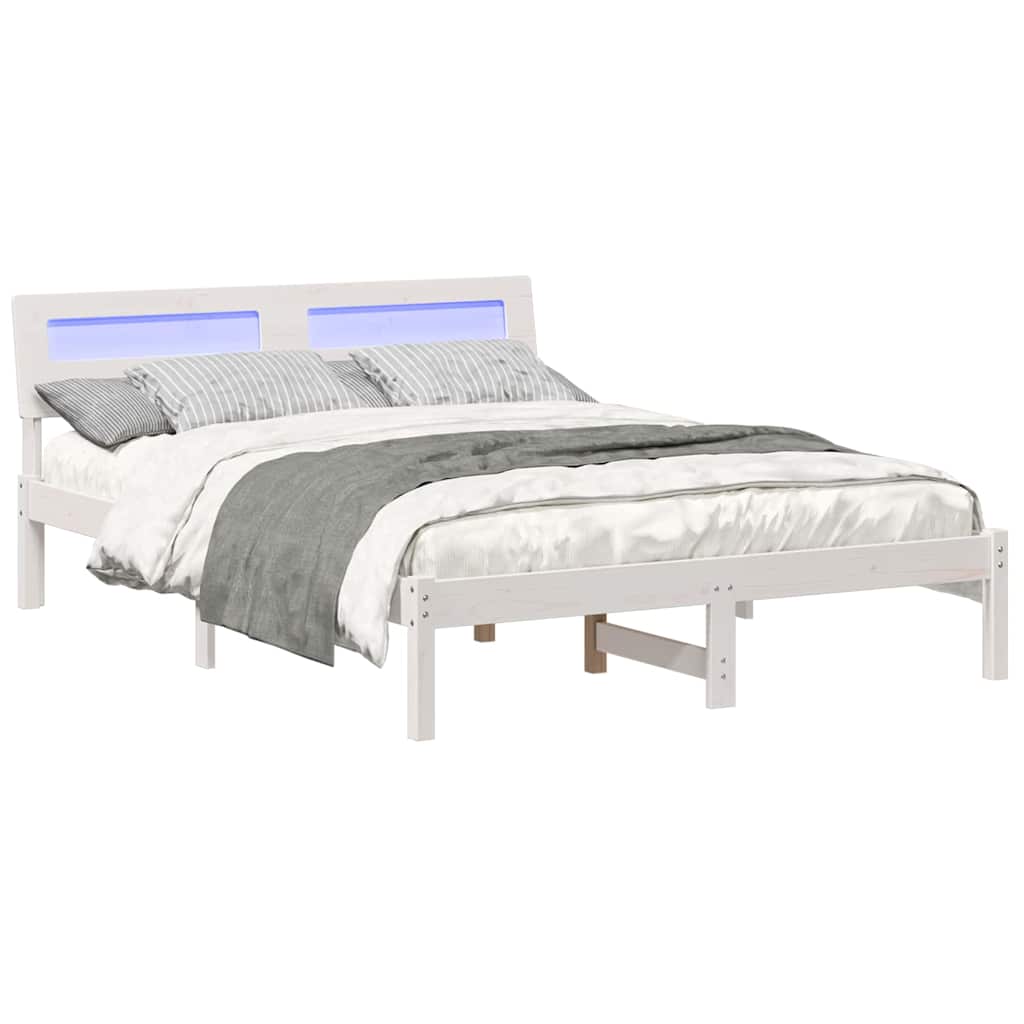 vidaXL Σκελετός Κρεβατιού Λευκό 120 x 190 cm Στερεά ξυλεία πεύκου