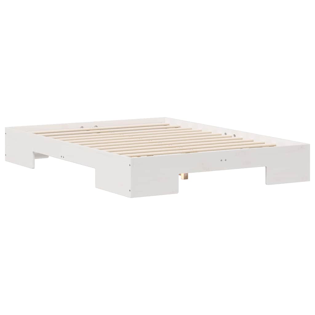 vidaXL Σκελετός Κρεβατιού Λευκό 140 x 190 cm