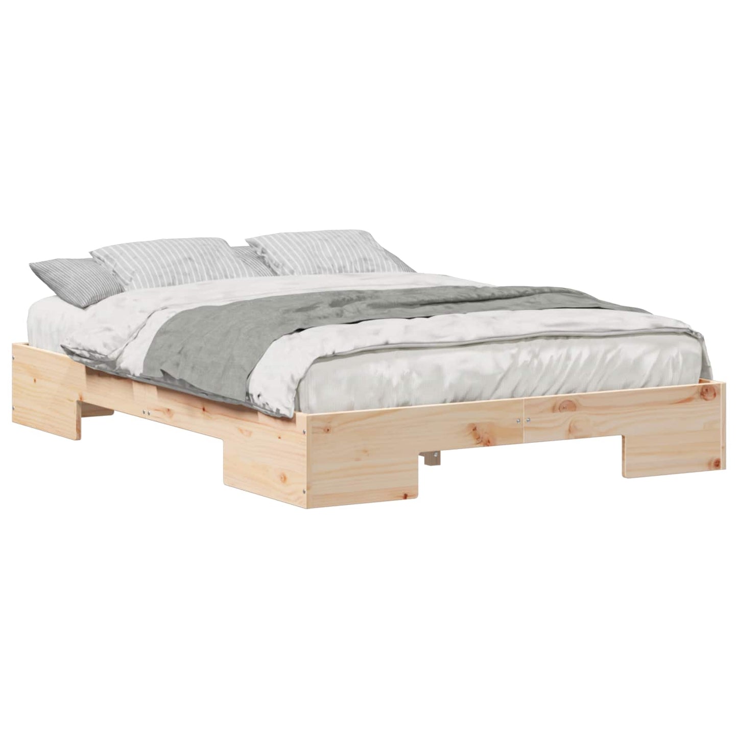 vidaXL Σκελετός Κρεβατιού Καφέ 120 x 190 cm
