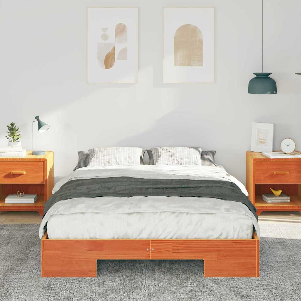 vidaXL Σκελετός Κρεβατιού Καφέ 120 x 190 cm