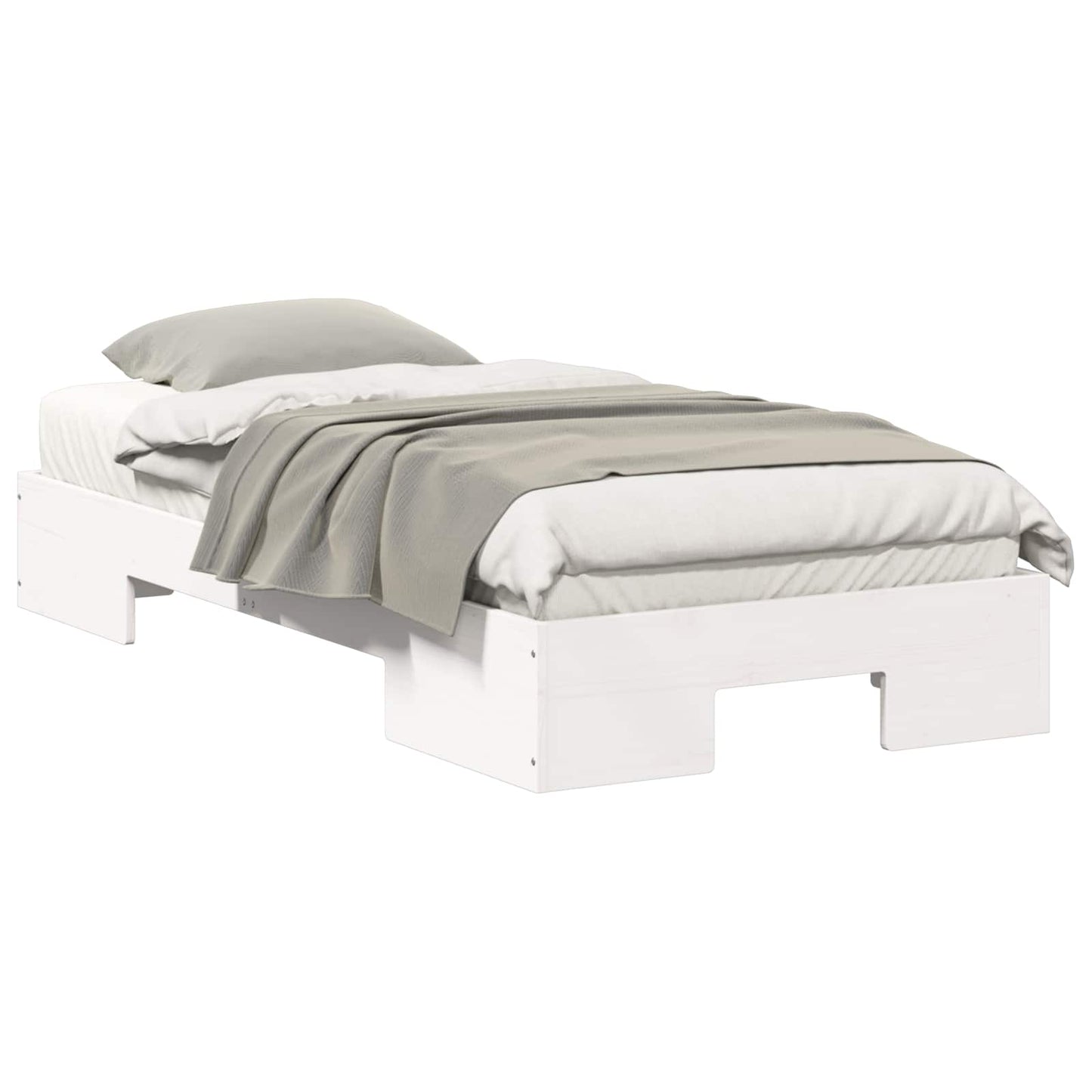 vidaXL Σκελετός Κρεβατιού Λευκό 90 x 190 cm
