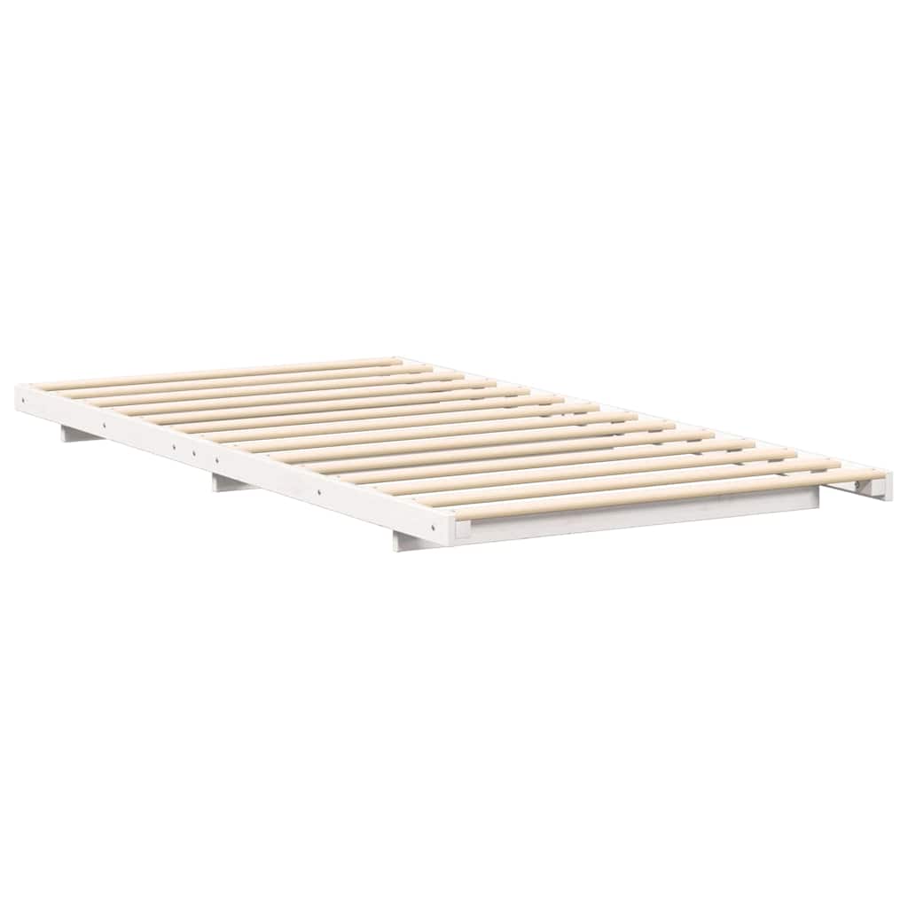vidaXL Σκελετός Κρεβατιού Λευκό 100 x 210 cm Στερεά ξυλεία πεύκου