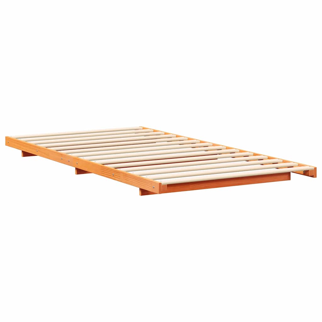 vidaXL Σκελετός Κρεβατιού Κερωτό καφέ 100 x 210 cm