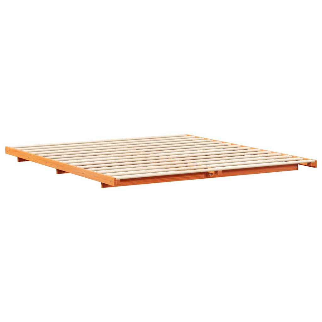 vidaXL Σκελετός Κρεβατιού Κερωτό καφέ 200 x 210 cm