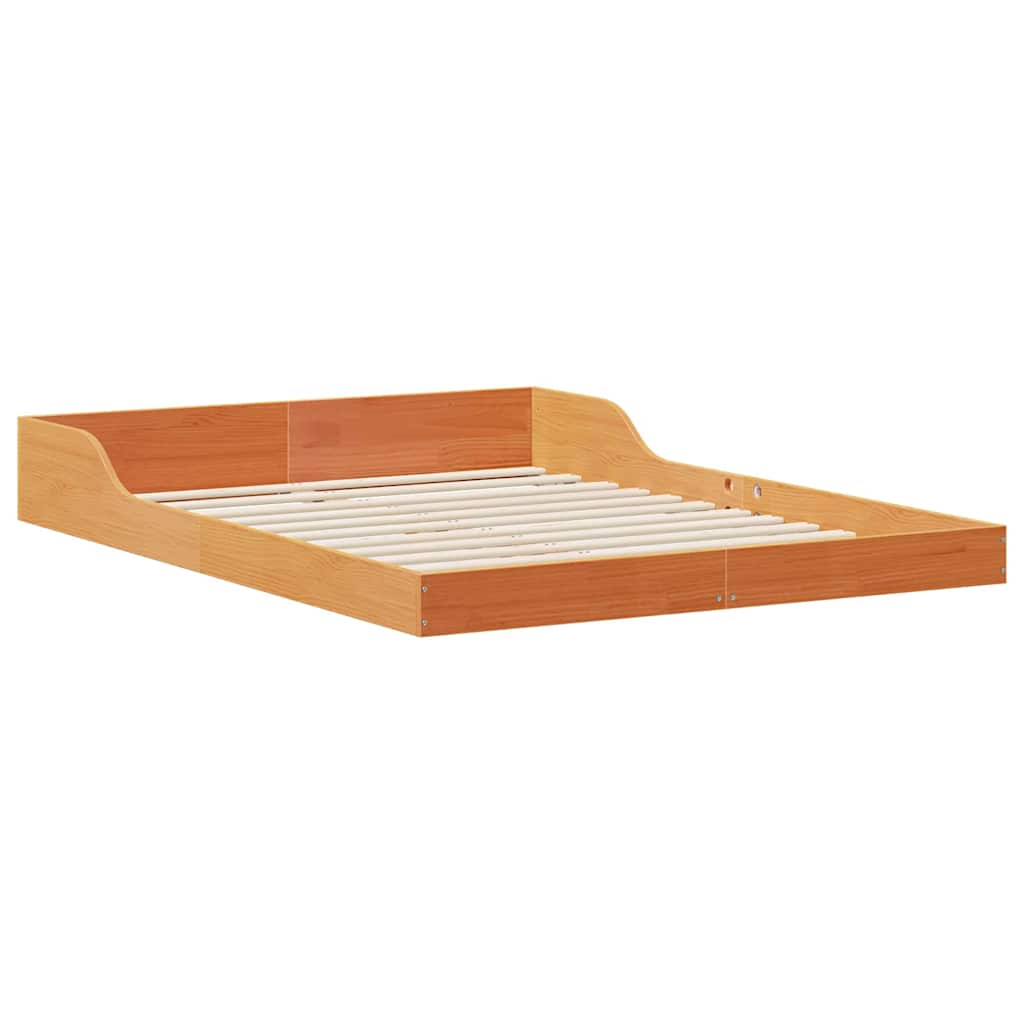vidaXL Σκελετός Κρεβατιού Κερωτό καφέ 120 x 200 cm