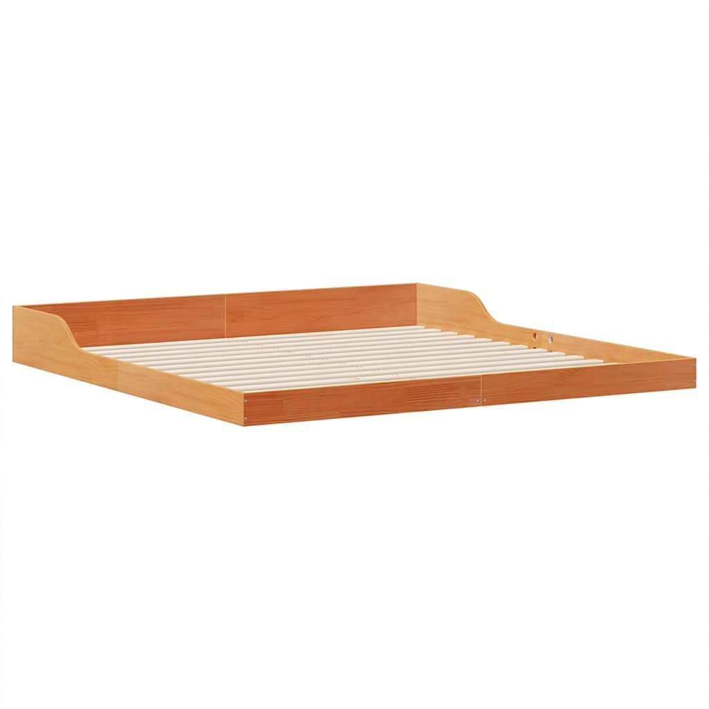 vidaXL Σκελετός Κρεβατιού Κερωτό καφέ 180 x 210 cm