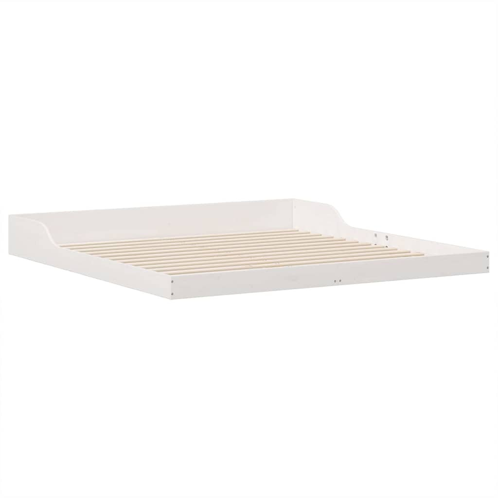 vidaXL Σκελετός Κρεβατιού Λευκό 200 x 220 cm Στερεά ξυλεία πεύκου