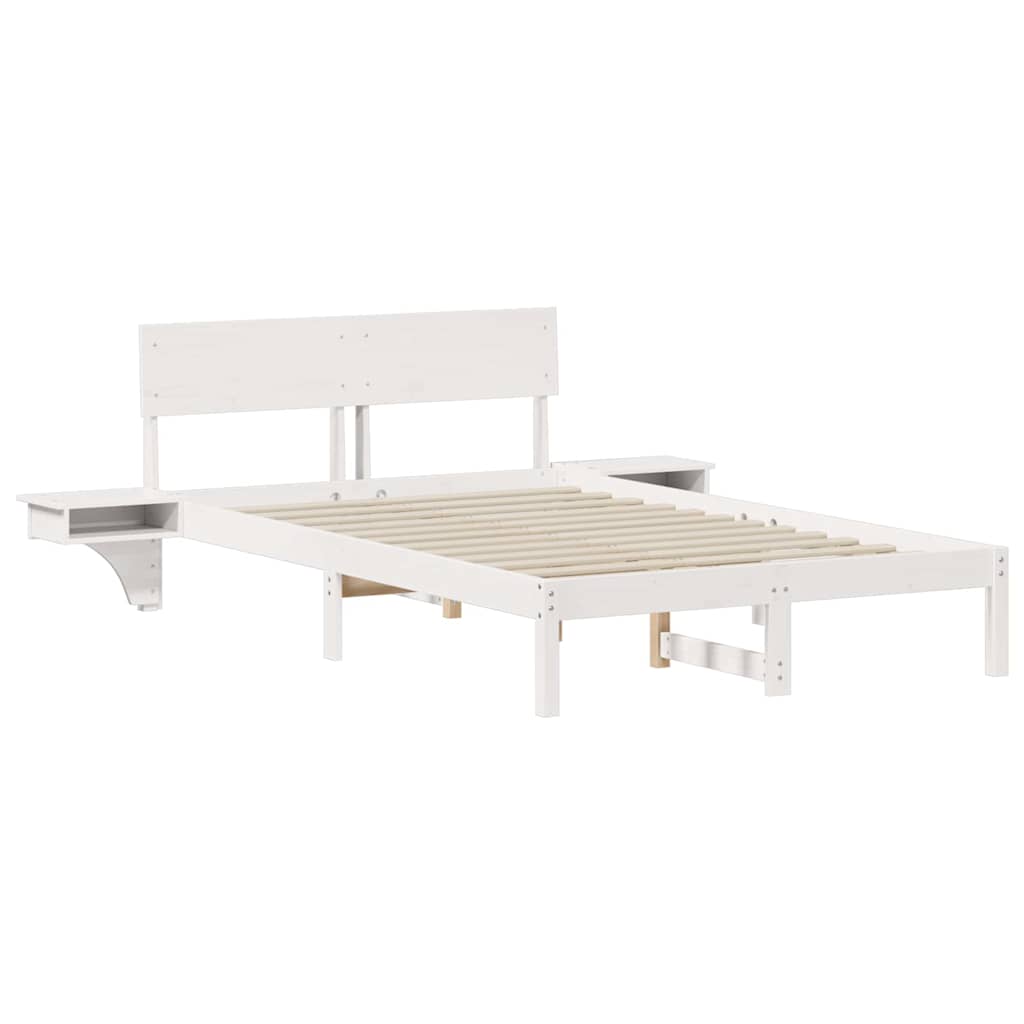 vidaXL Σκελετός Κρεβατιού Λευκό 120 x 190 cm Στερεά ξυλεία πεύκου