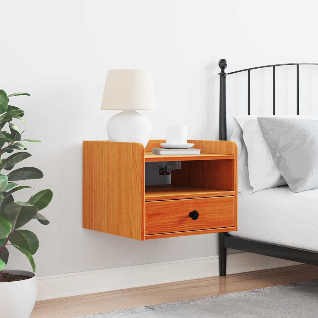 vidaXL Κομοδίνο Κερωτό καφέ 38 x 36 x 29,5 εκ Μασίφ ξύλο πεύκου