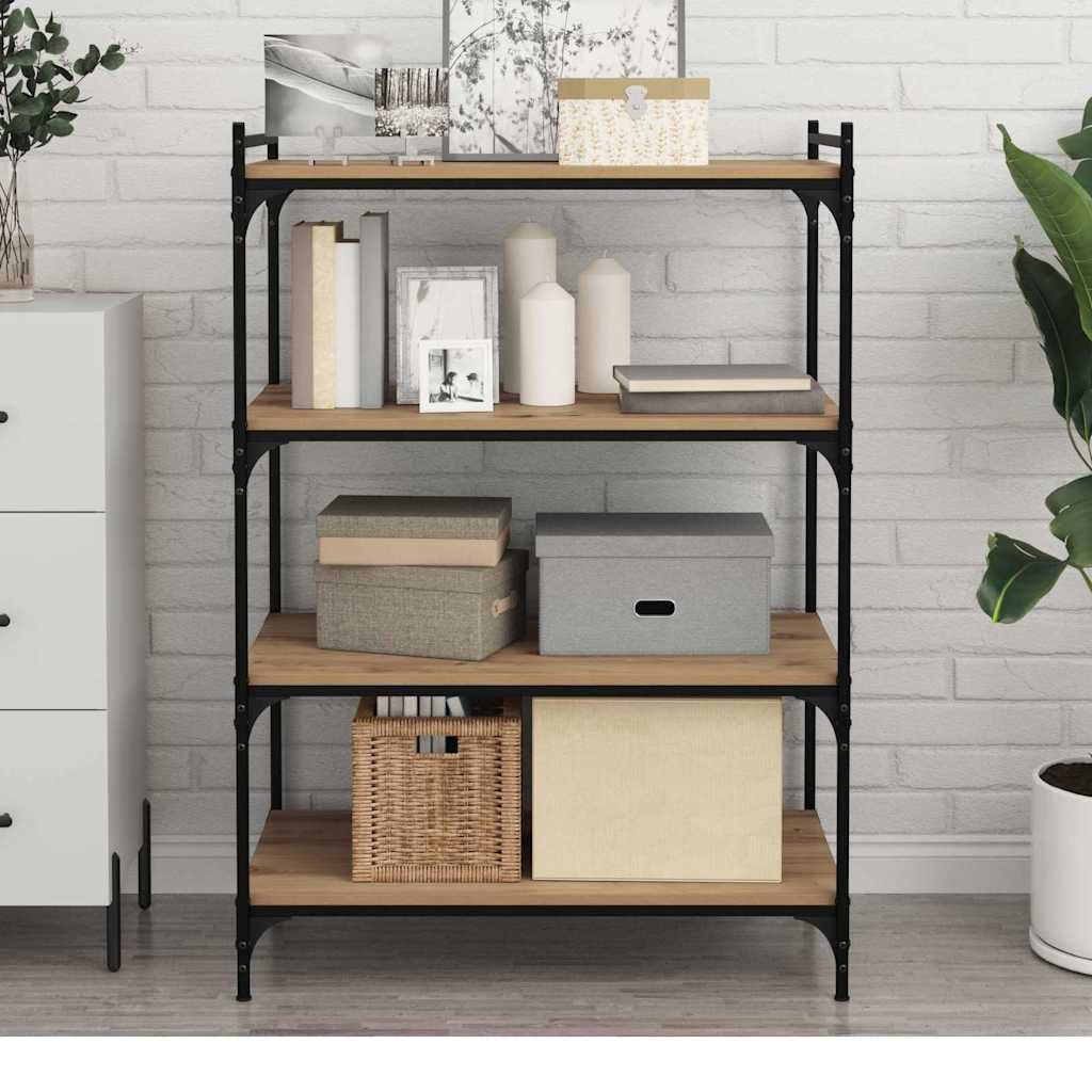 vidaXL Ράφι Βιβλίων 4 pcs Καφέ 80 x 40 x 1.5 cm Επεξεργασμένο ξύλο