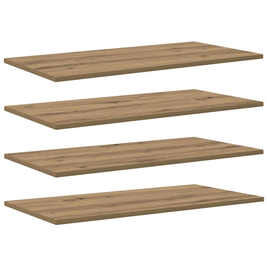 vidaXL Ράφι Βιβλίων 4 pcs Καφέ 80 x 40 x 1.5 cm Επεξεργασμένο ξύλο