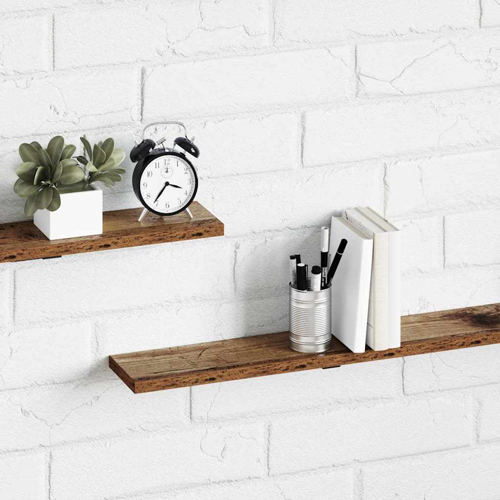 vidaXL Ράφι Βιβλίων 4 pcs Καφέ 100 x 10 x 1.5 cm Επεξεργασμένο ξύλο