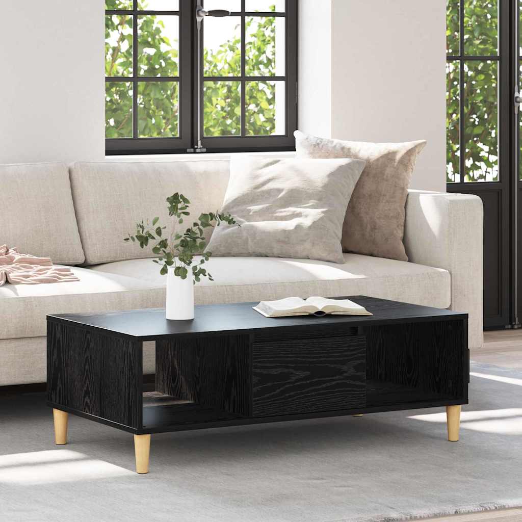vidaXL Τραπεζάκι σαλονιού Μαύρη δρυς 103.5 x 60 x 35 εκ