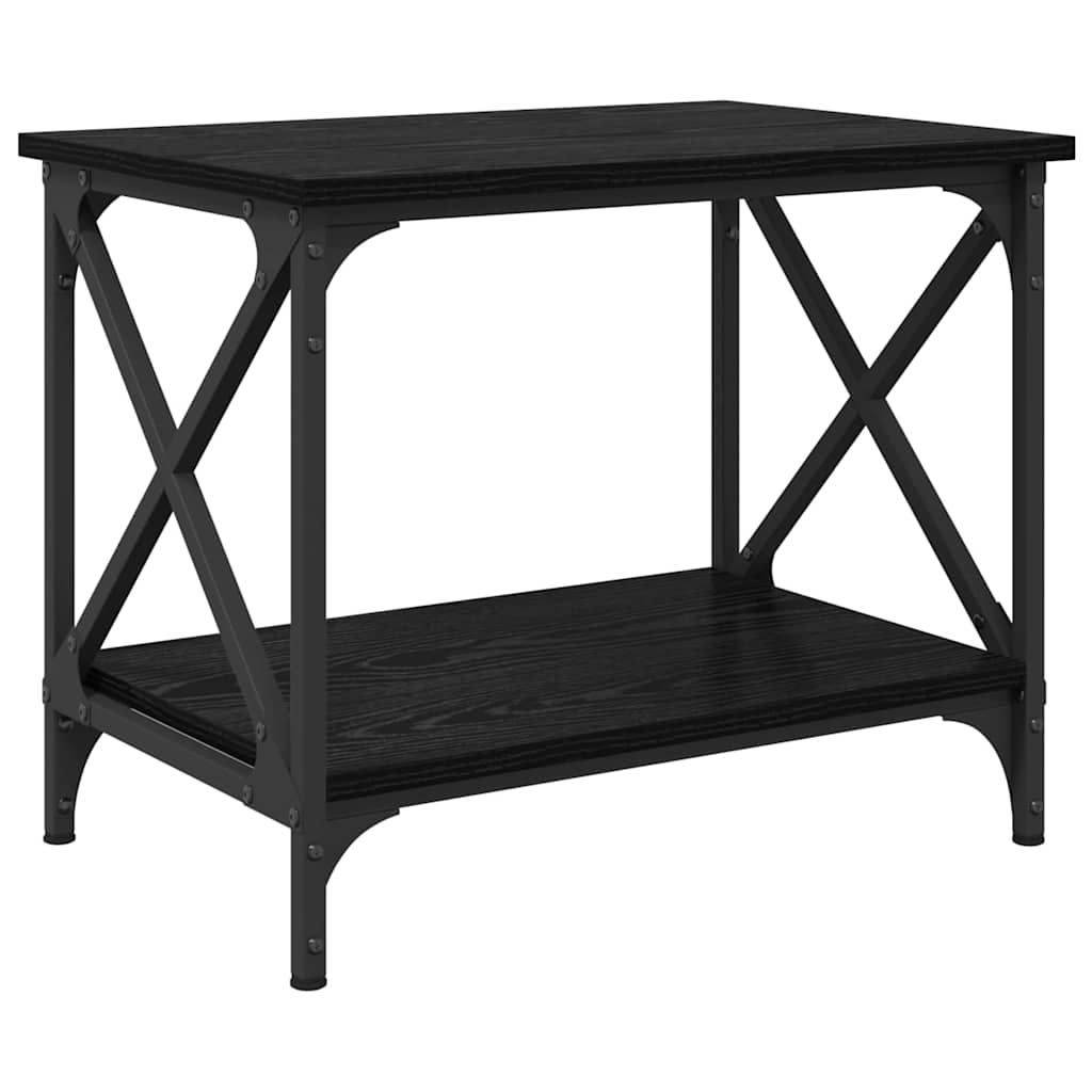vidaXL Τραπεζάκι Πλευράς Μαύρη Οξυά 55 x 38 x 45 εκ Επεξεργασμένο Ξύλο
