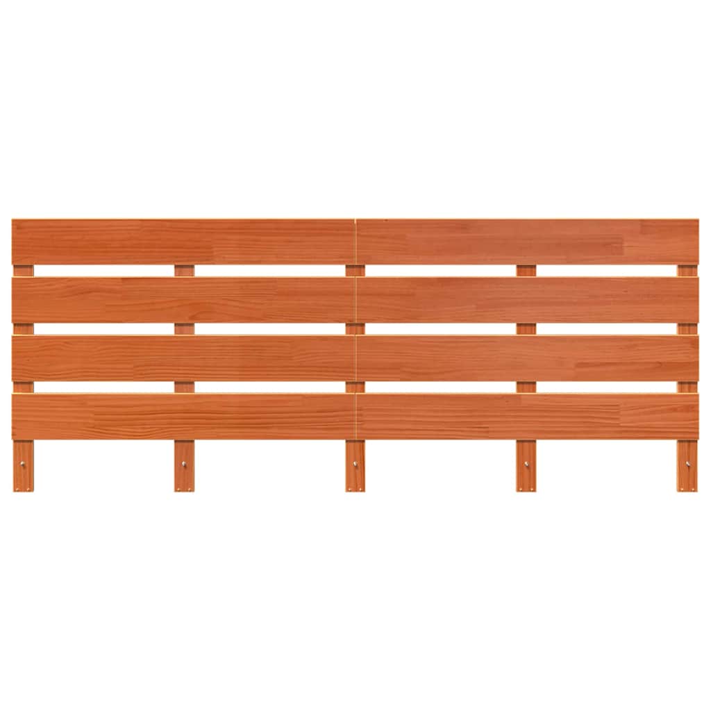 vidaXL Κεφαλάρι Κερωτό καφέ 200,5 x 3 x 80 cm Στερεά ξυλεία πεύκου