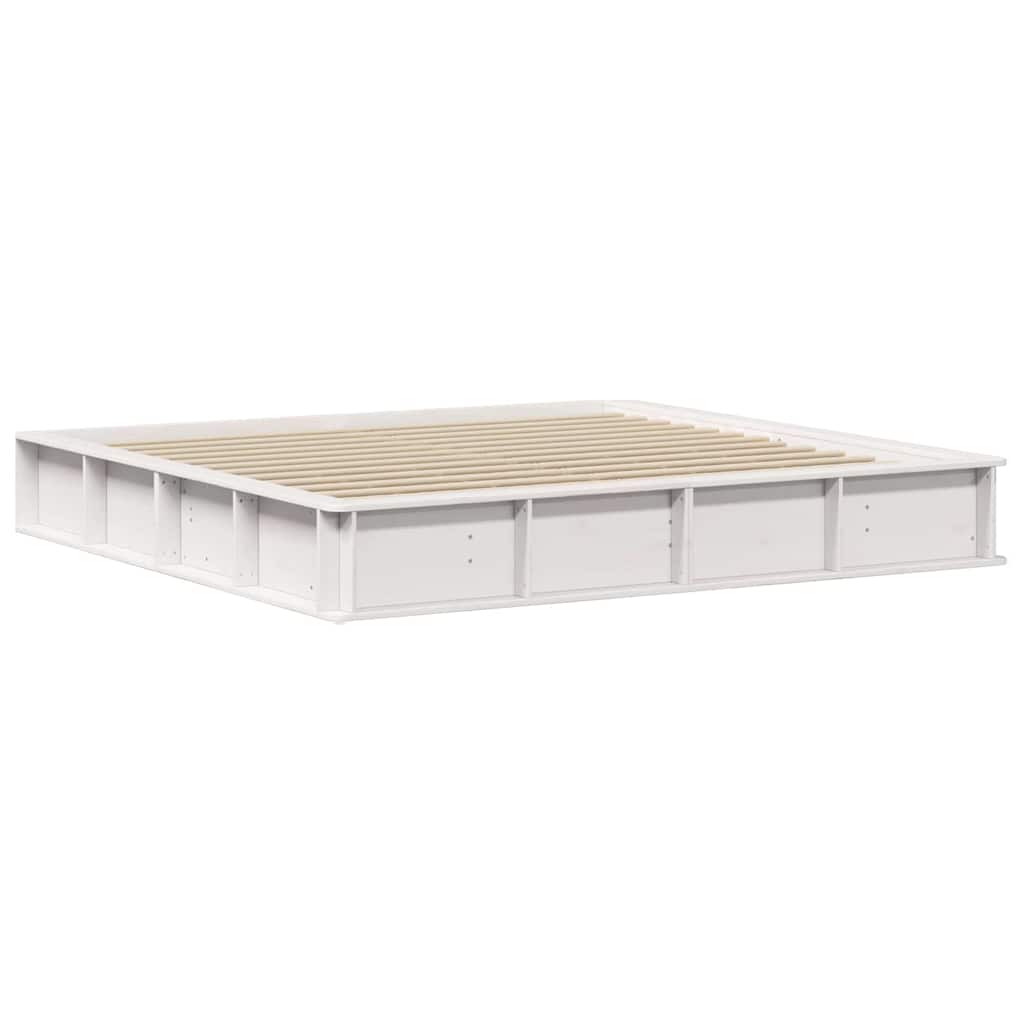 vidaXL Σκελετός Κρεβατιού Λευκό 180 x 200 cm Στερεά ξυλεία πεύκου