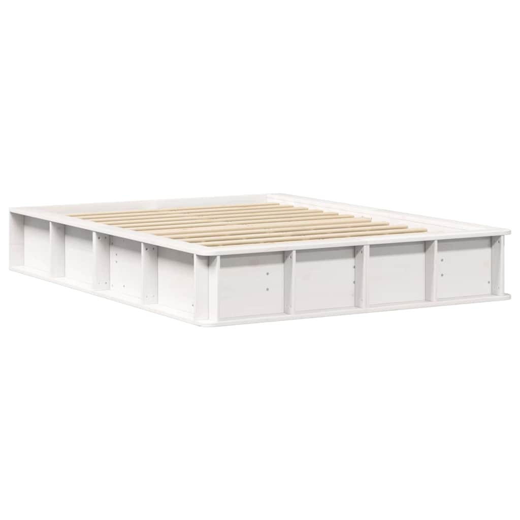vidaXL Σκελετός Κρεβατιού Λευκό 120 x 190 cm Στερεά ξυλεία πεύκου
