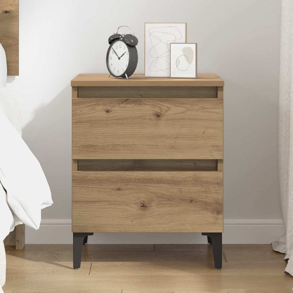 vidaXL Κομοδίνο Artisan Oak 40 x 35 x 50 εκ. Επεξεργασμένο Ξύλο