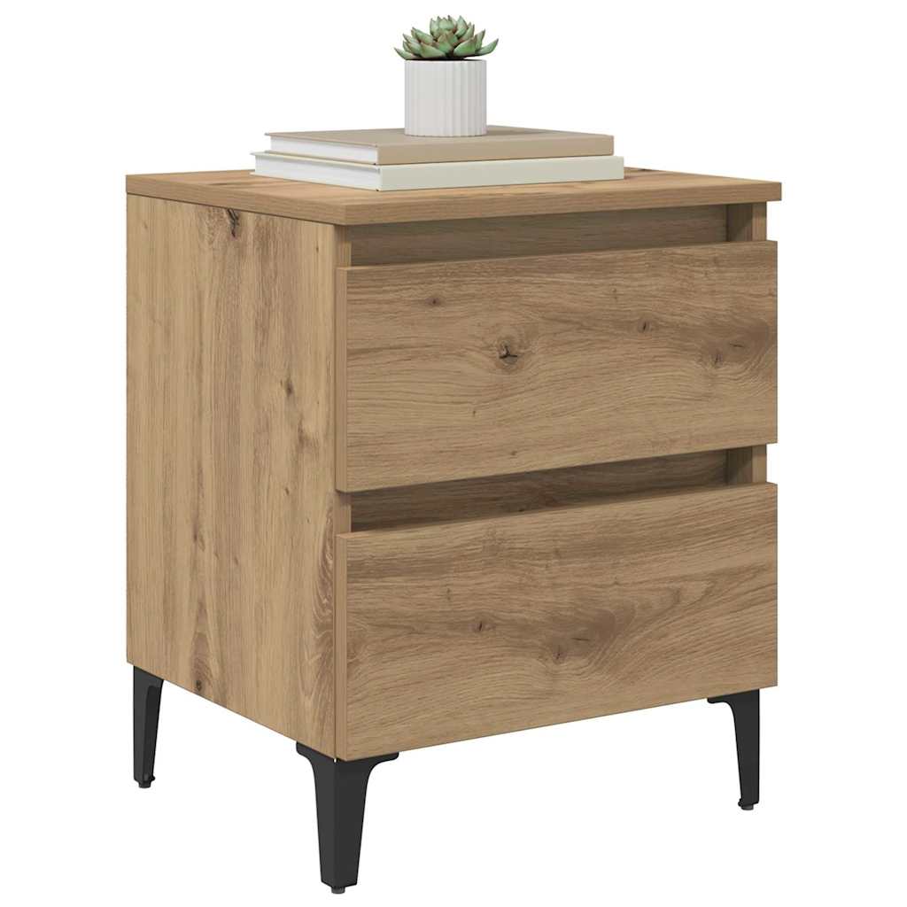 vidaXL Κομοδίνο Artisan Oak 40 x 35 x 50 εκ. Επεξεργασμένο Ξύλο