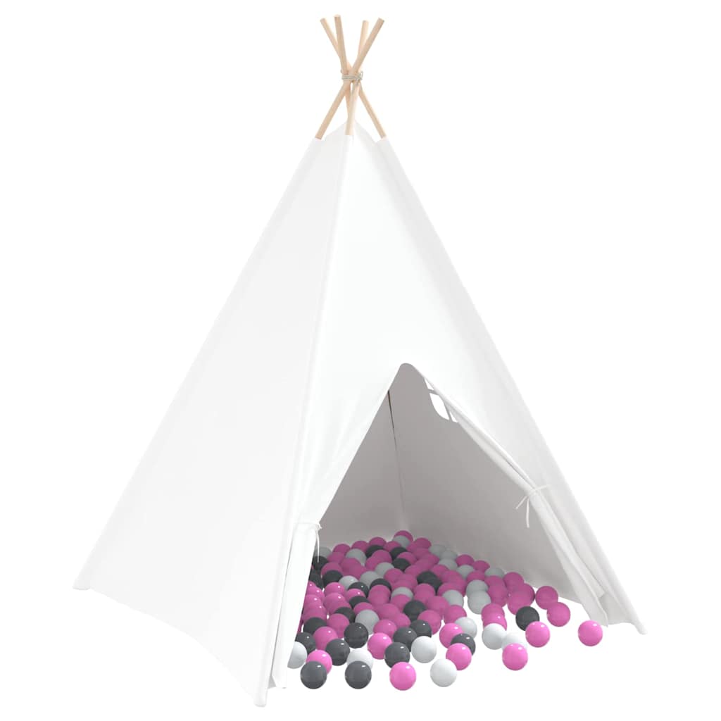 vidaXL Σκηνίτσα Teepee Λευκό 120 x 120 x 150 cm