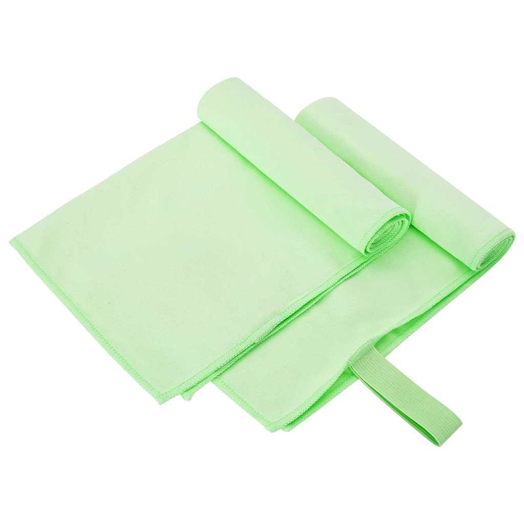 vidaXL Αθλητικές Πετσέτες 2 pcs Πράσινο 50 x 30 cm