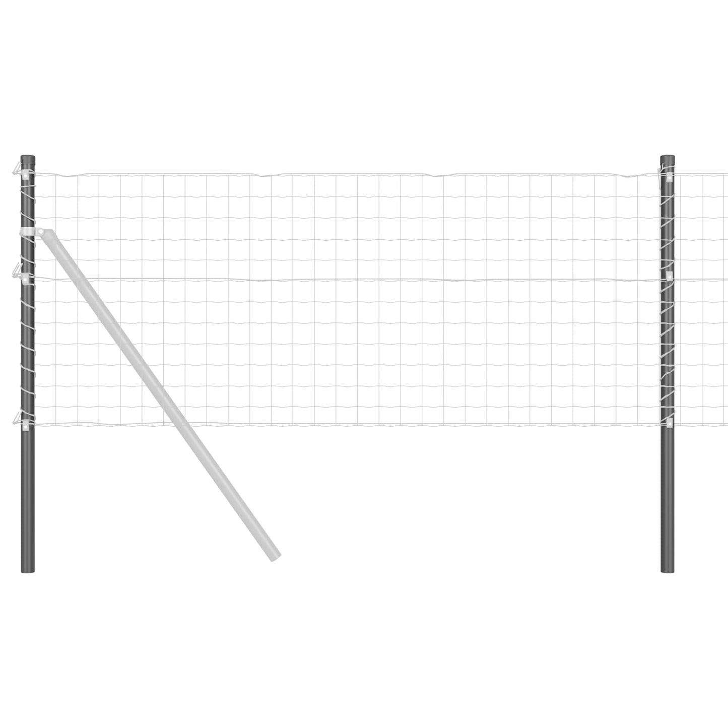 vidaXL Στύλος Περιφράξεων 12 τεμ. Γκρι 70 cm