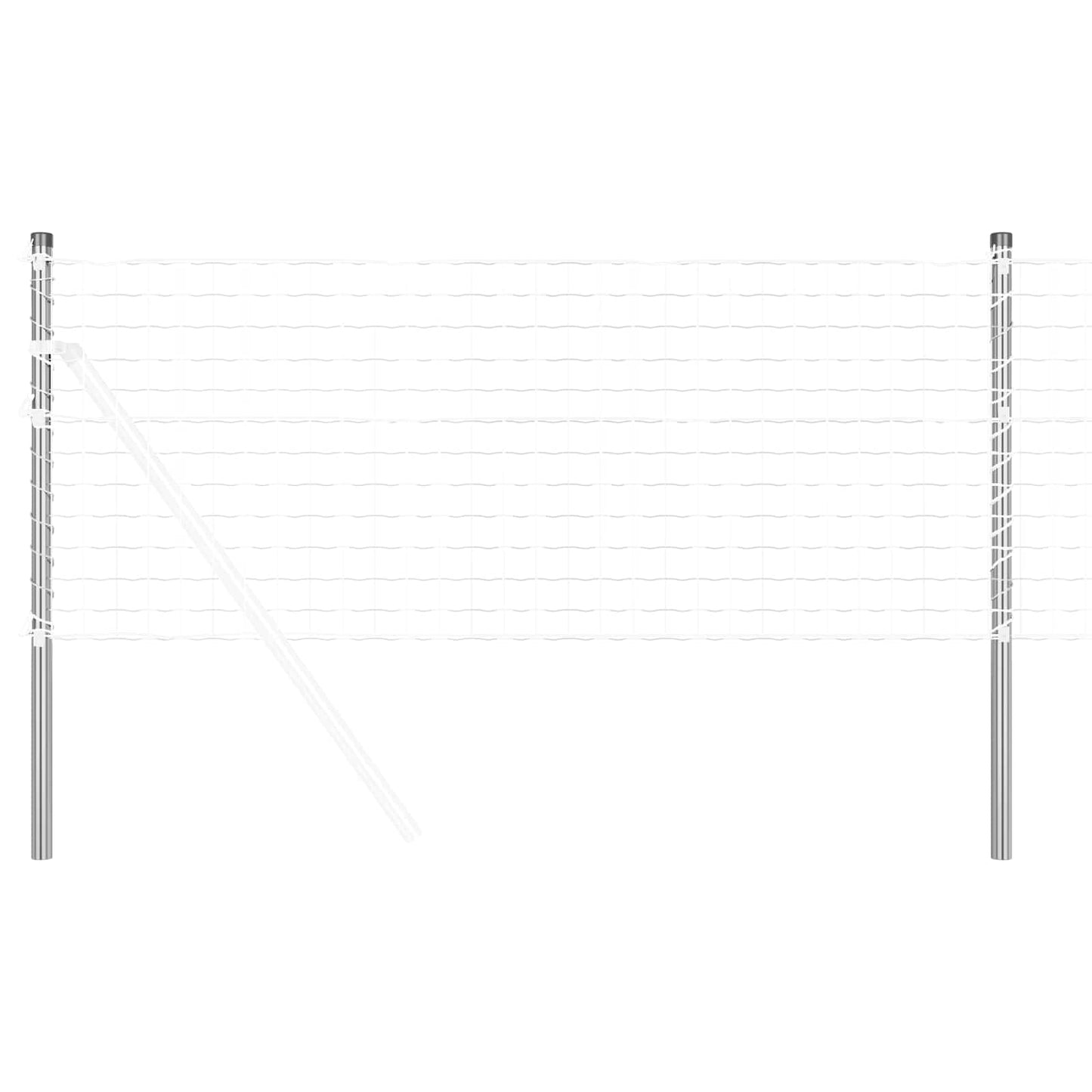 vidaXL Στύλος Περιφράξεων 2 τεμ. Ασημί 60 cm