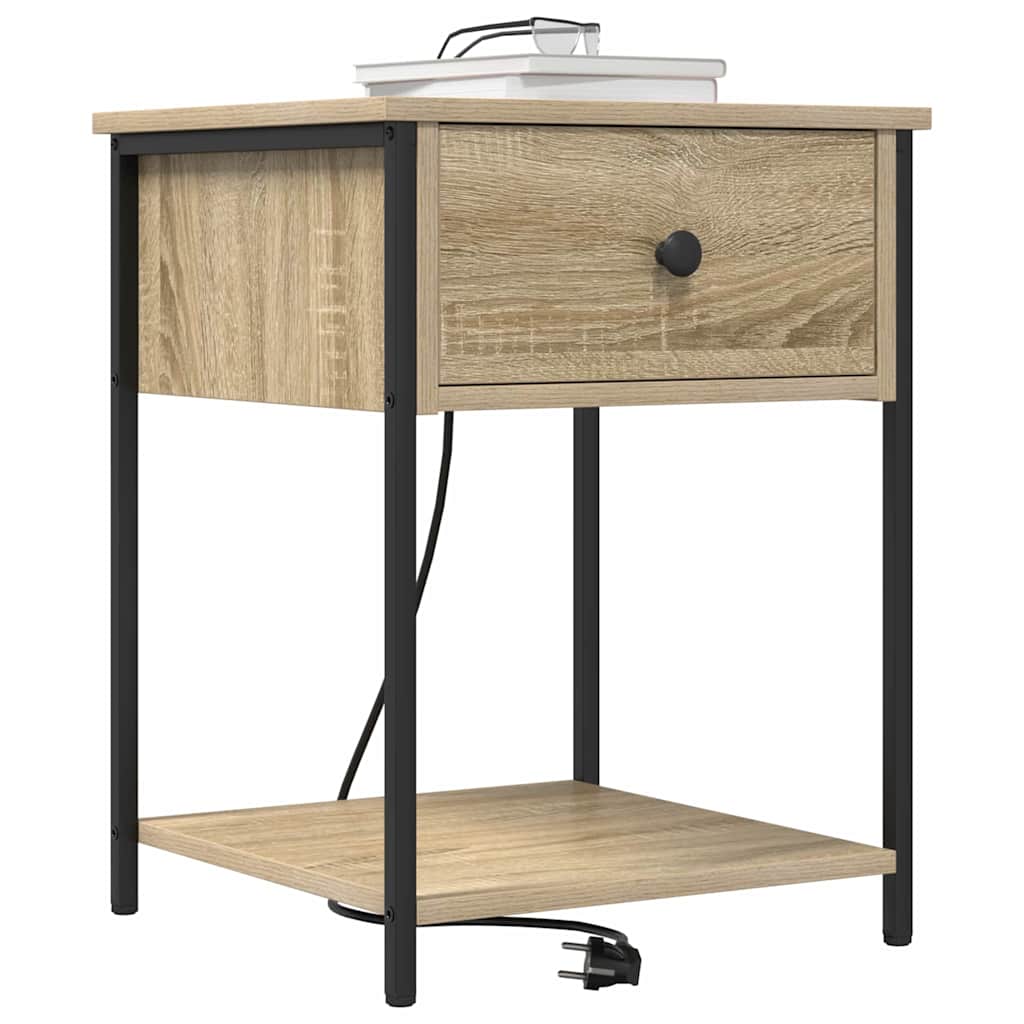 vidaXL Κομοδίνο Δρύς Sonoma 42 x 41 x 56 εκ. Επεξεργασμένο Ξύλο