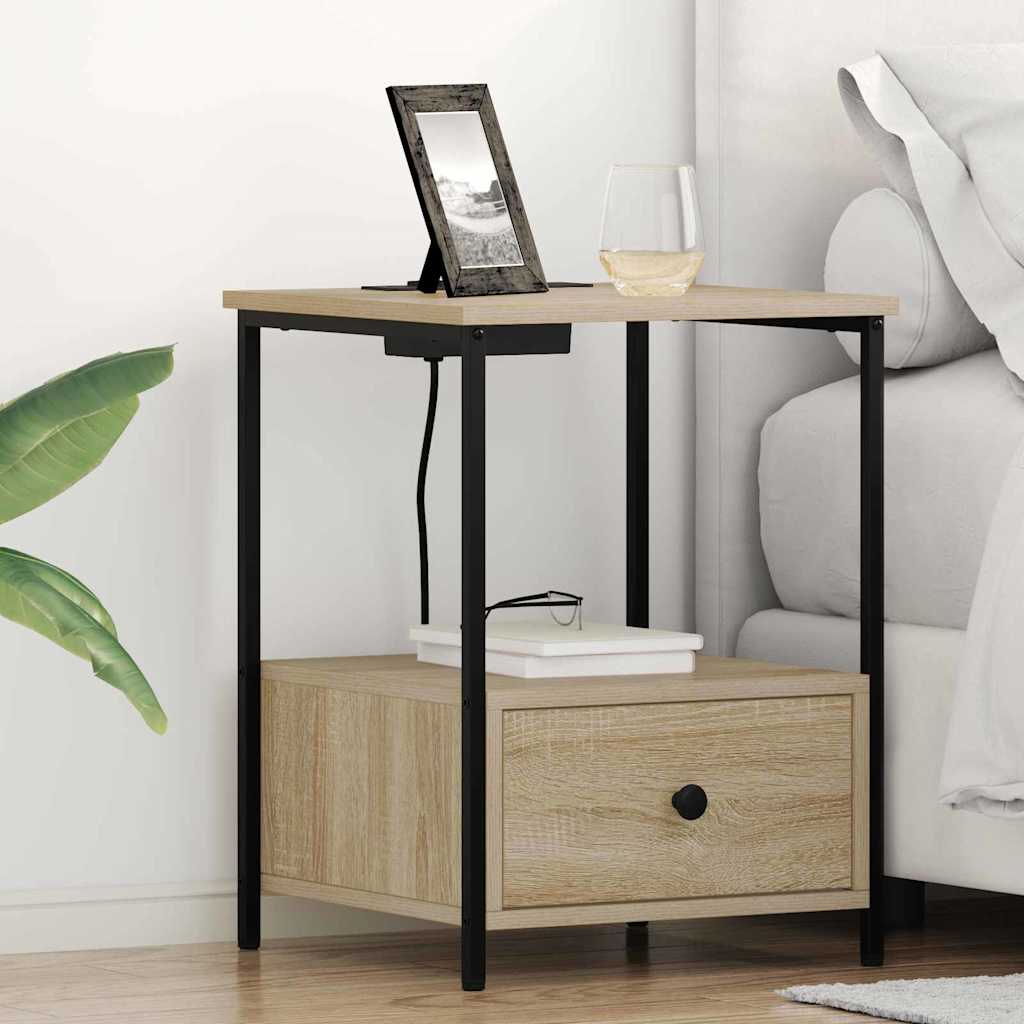 vidaXL Κομοδίνο Δρύς Sonoma 42 x 41 x 56 εκ. Επεξεργασμένο Ξύλο