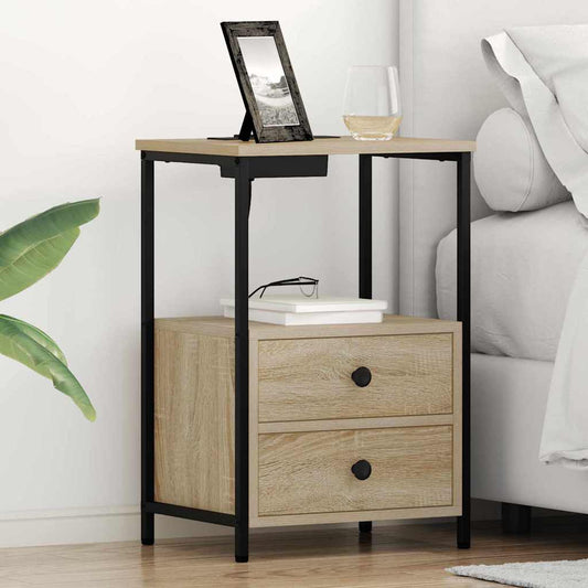 vidaXL Κομοδίνο 2 pcs Δρύς Sonoma 40 x 31 x 60 εκ. Επεξεργασμένο ξύλο