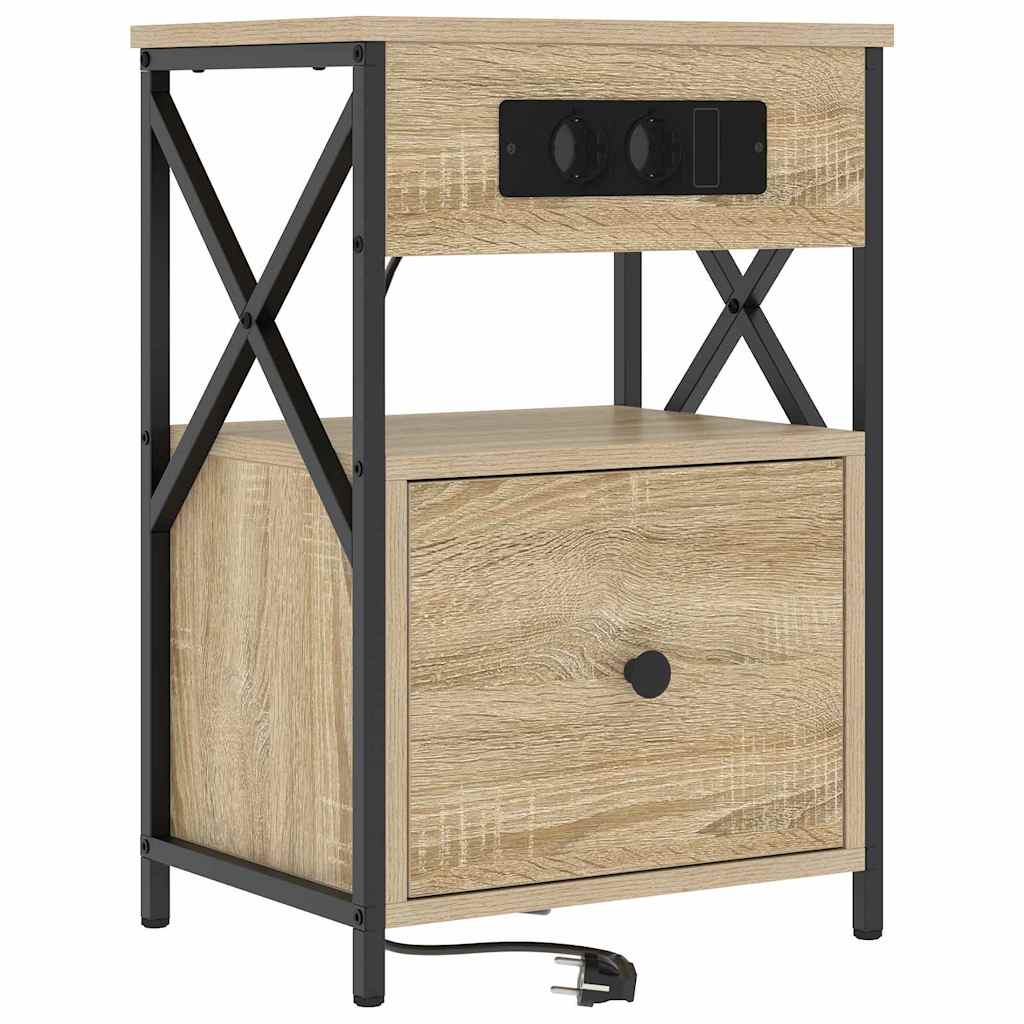vidaXL Κομοδίνο Δρύς Sonoma 40 x 31 x 60 εκ. Επεξεργασμένο Ξύλο