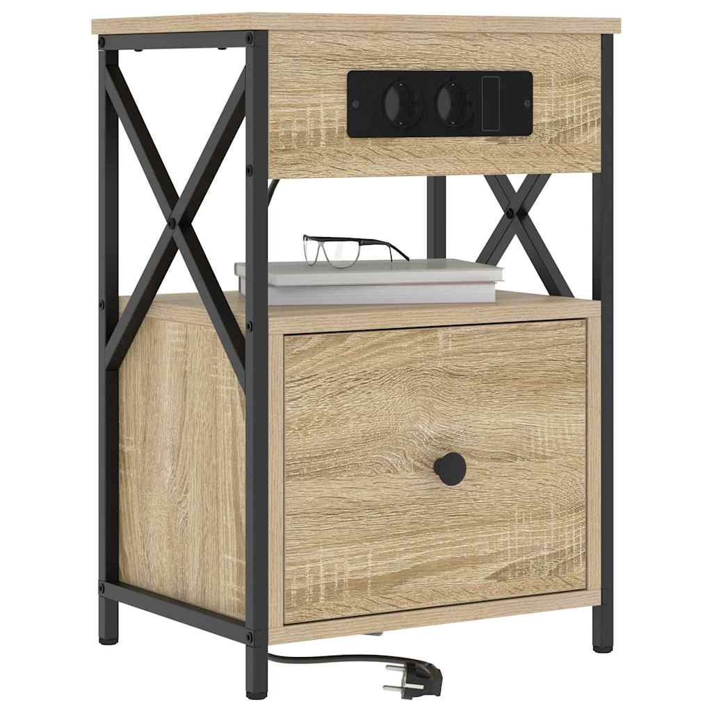 vidaXL Κομοδίνο Δρύς Sonoma 40 x 31 x 60 εκ. Επεξεργασμένο Ξύλο