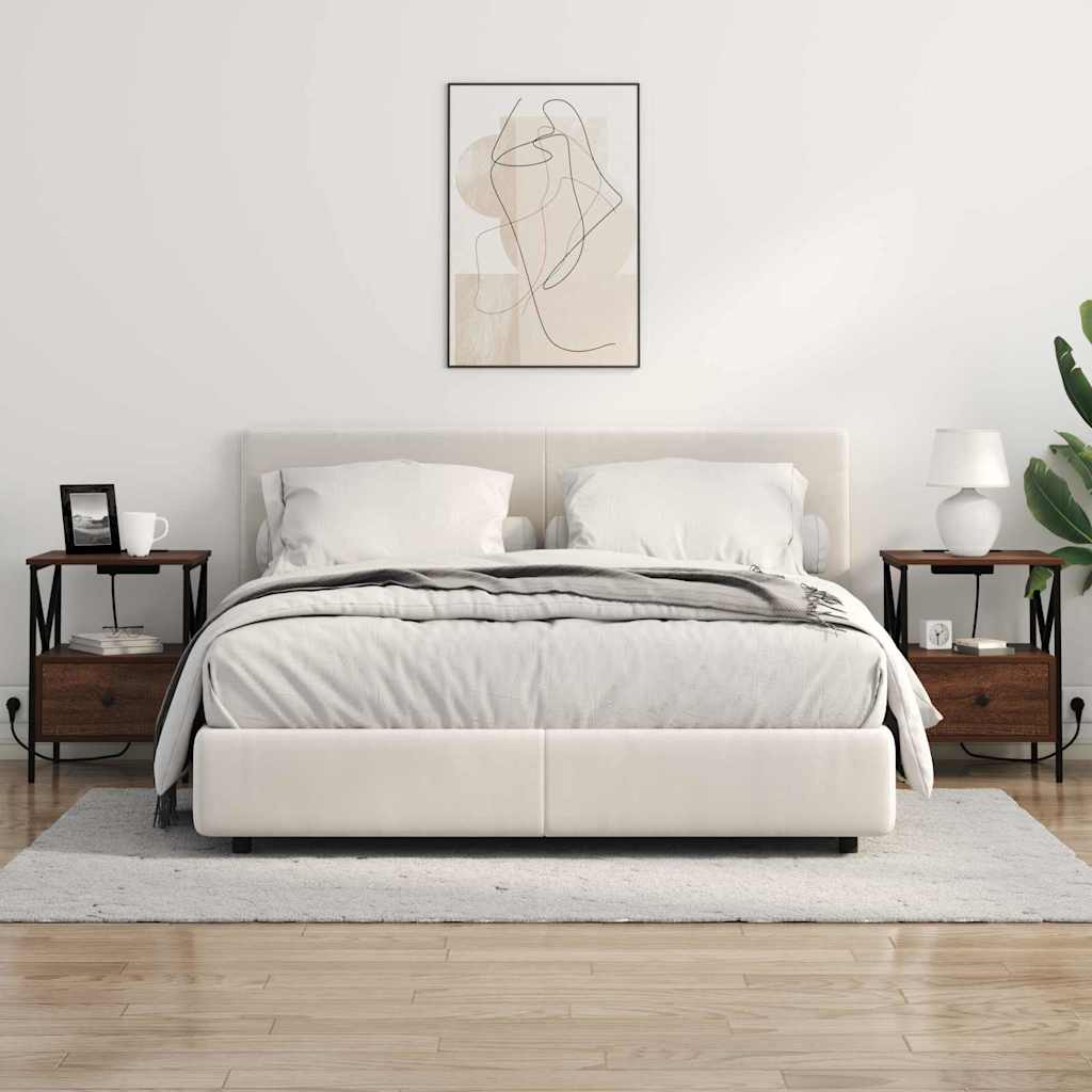 vidaXL Κομοδίνο Καφέ δρυς 41,5 x 40,5 x 55 εκ. Επεξεργασμένο Ξύλο