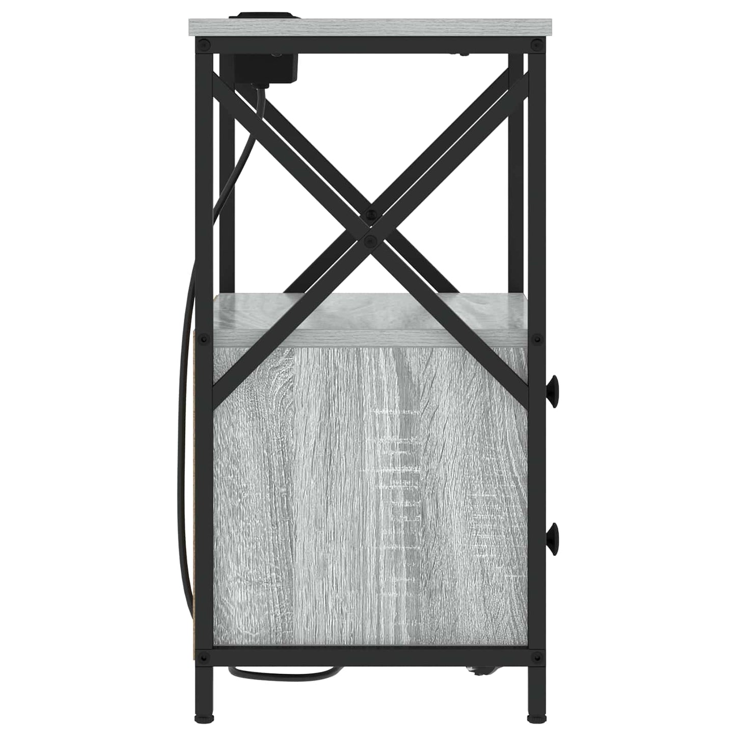 vidaXL Κομοδίνο 2 τμχ. Γκρίζο Σονομα 40 x 31 x 60 εκ.