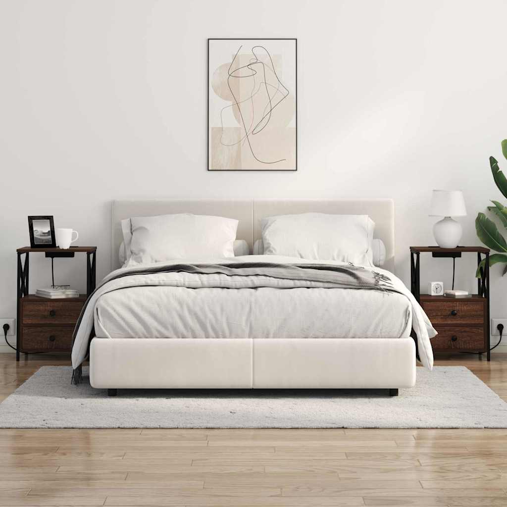 vidaXL Κομοδίνο Καφέ δρυς 40 x 31 x 60 εκ. Επεξεργασμένο Ξύλο