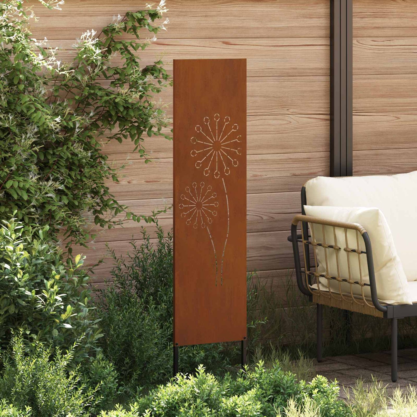 vidaXL Οθόνη Ιδιωτικότητας Κήπου Σκ rusty 32 χ 140 εκ