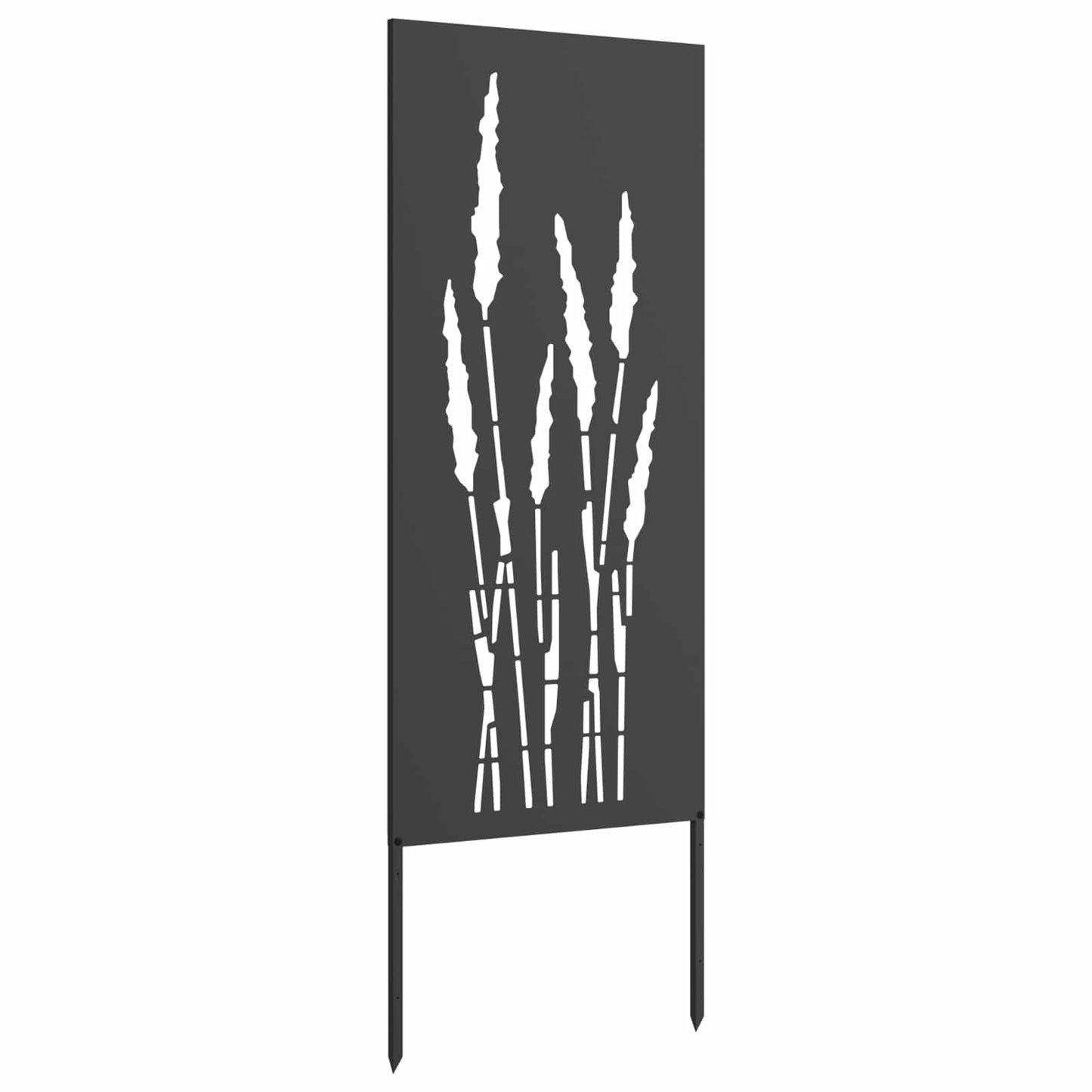 vidaXL Οθόνη Ιδιωτικότητας Κήπου Floral Μαύρο 50 x 140 εκ